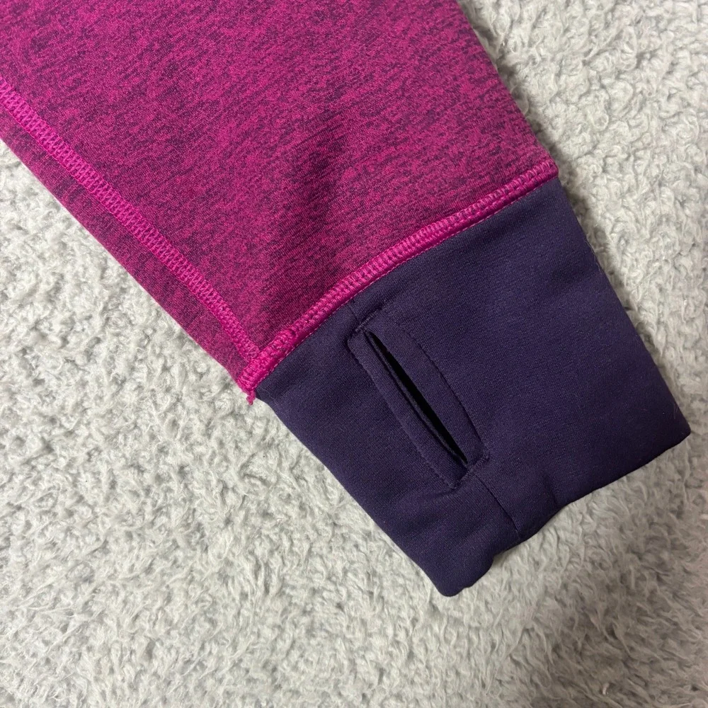 Nike Therma-FIT Womens Full Zip Hoodie Pink Purple Thumbhole Fleece Large 1647